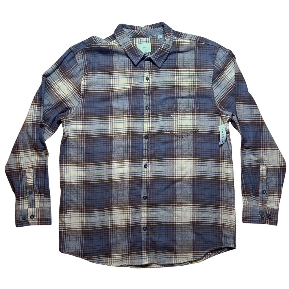 NWT Pacsun Men's Brown Plaid Classic Shirt